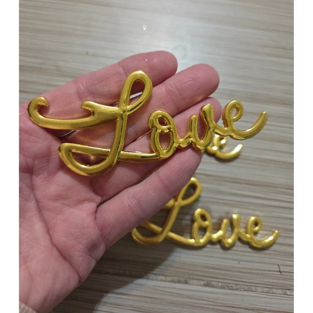 Gold Love Script Bottle Opener Set of 3 Wedding Party Favors Bar Decor Craft